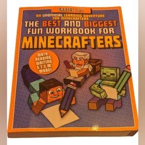 NWOT The Best and Biggest Fun Workbook for Minecrafters Grades 1 & 2 math STEM